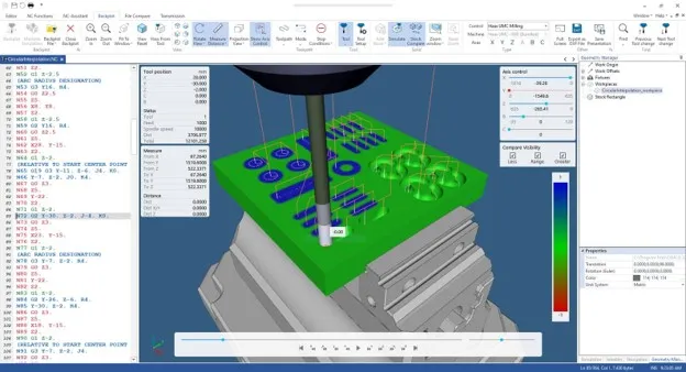 giao diện cimco edit core - chỉnh sửa và kiểm tra chương trình NC