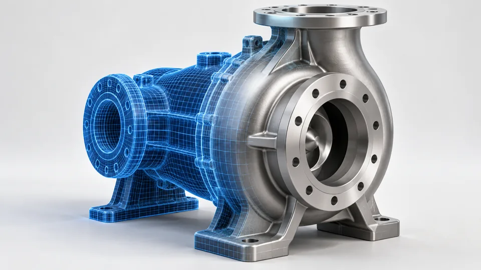 Minh họa chuyển đổi dữ liệu CAD giữa mô hình lưới và hình học cơ khí